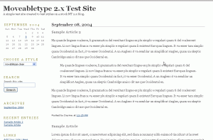 Click to view the test site for Movabletype Clean